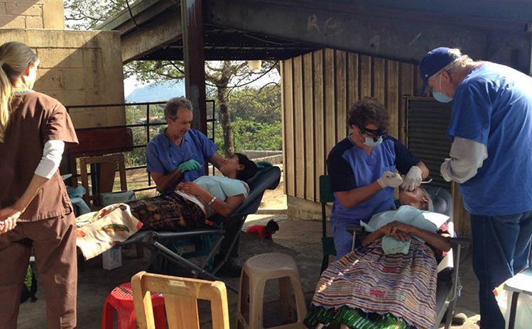 Patients receiving treatment on mission trip