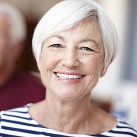 Senior woamn with flawless smile