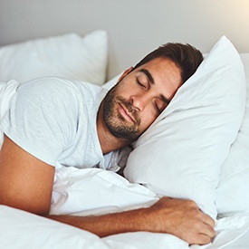 a patient sleeping peacefully
