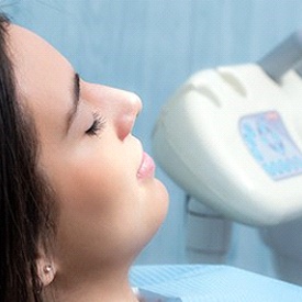 Woman receiving sedation dentistry in Mesquite