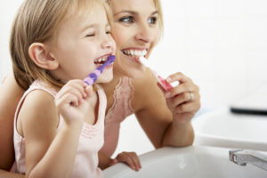 brushing teeth